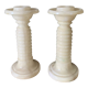 Pair of albatre candle holders