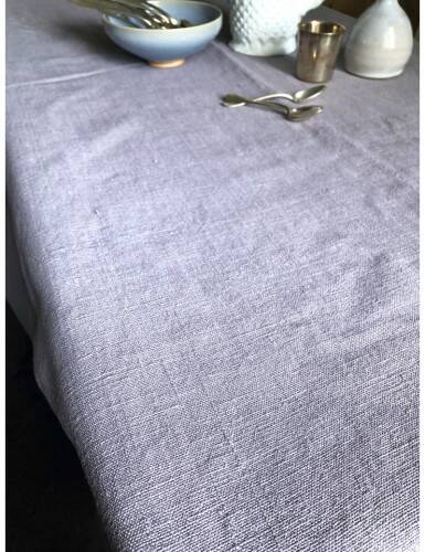 Old Harvest Tablecloth in Pure Lilac Dyed Hemp