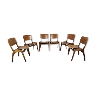 8 chaises vintage empilables années 60/70