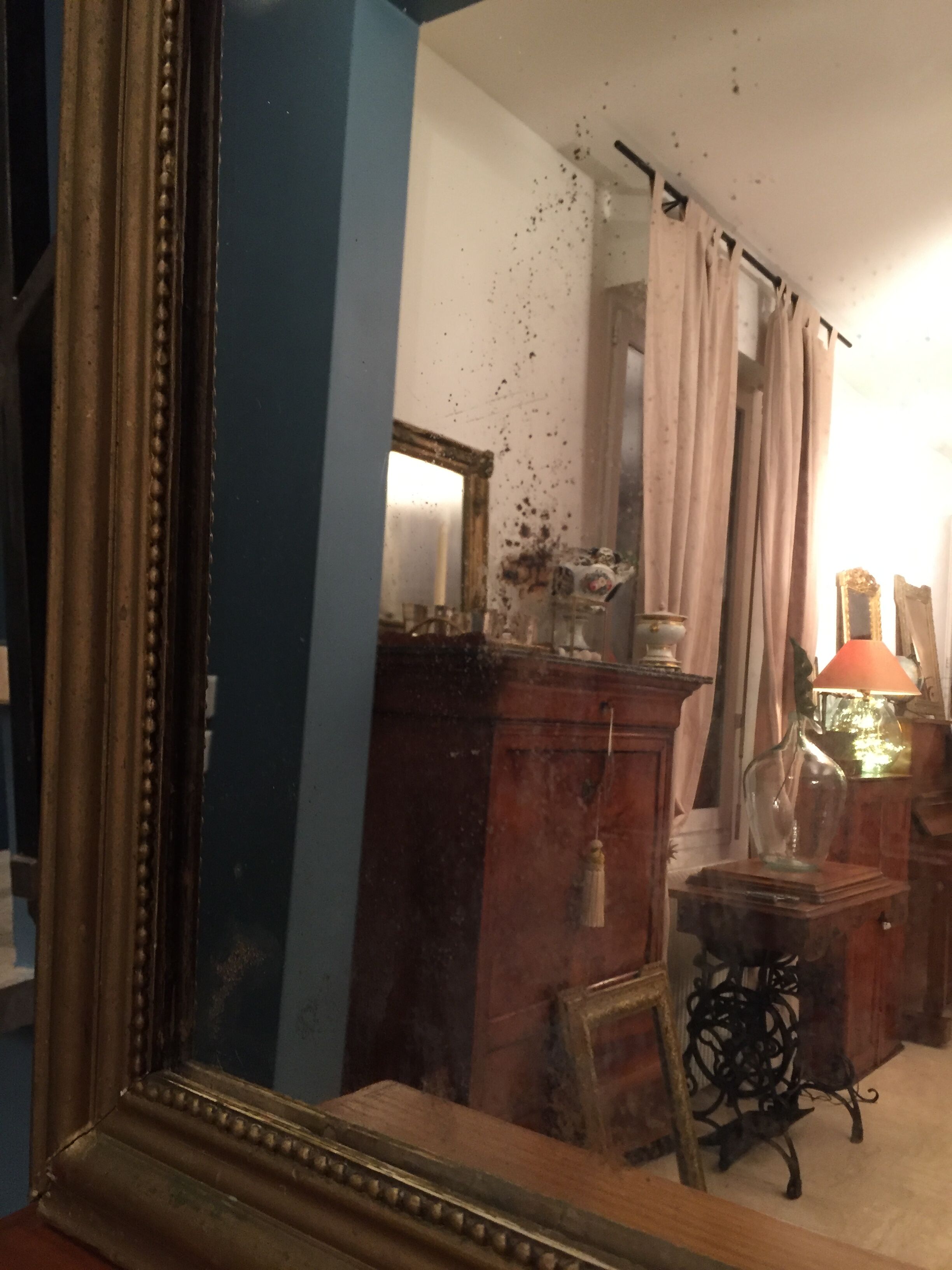 Miroir Louis Philippe bois doré XIXeme