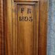 Pair of walnut wardrobe doors, dated 1895 / for cupboard