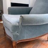 Antique velvet armchair