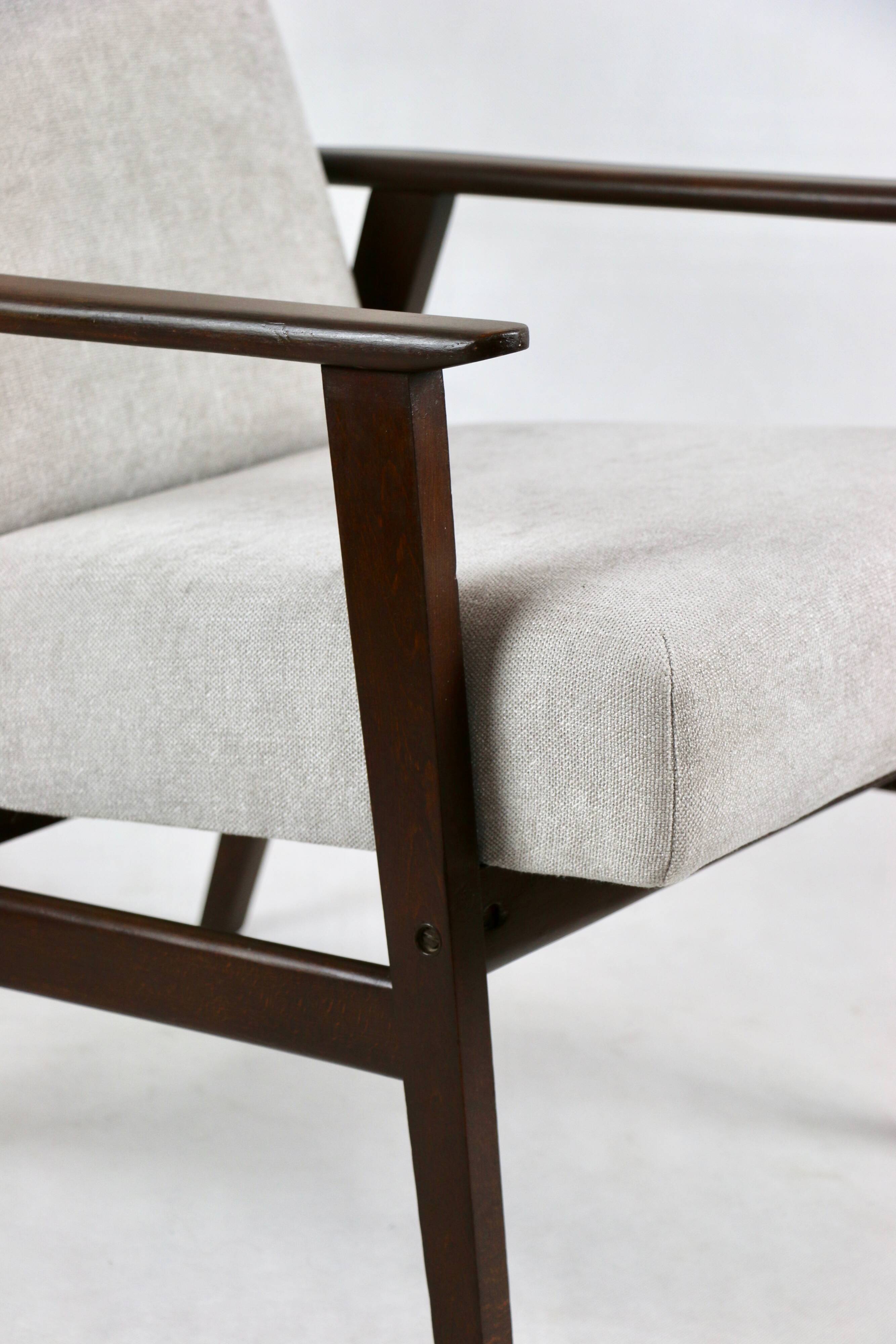 Fauteuil vintage Fox gris clair, années 1970