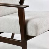 Fauteuil vintage Fox gris clair, années 1970