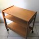 small danish trolley or sidetable in teak  from the 70s