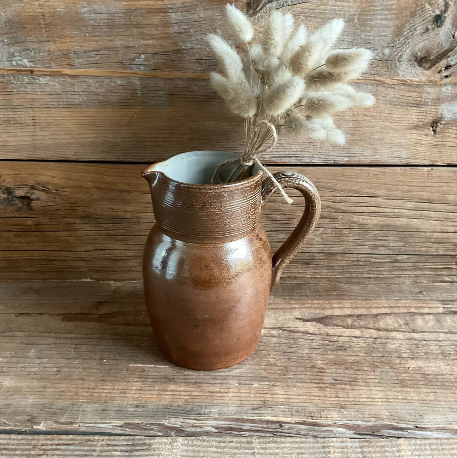 Stoneware pitcher from Berry, France
