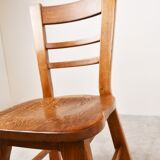 Vintage brutalist dining chairs, set of 6 - 1960s