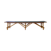 1950's bamboo flower bench