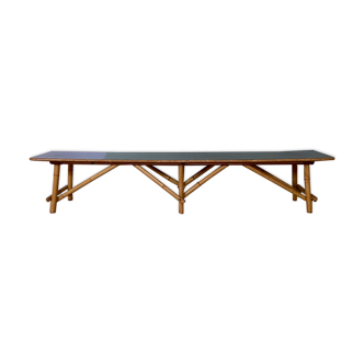 1950's bamboo flower bench
