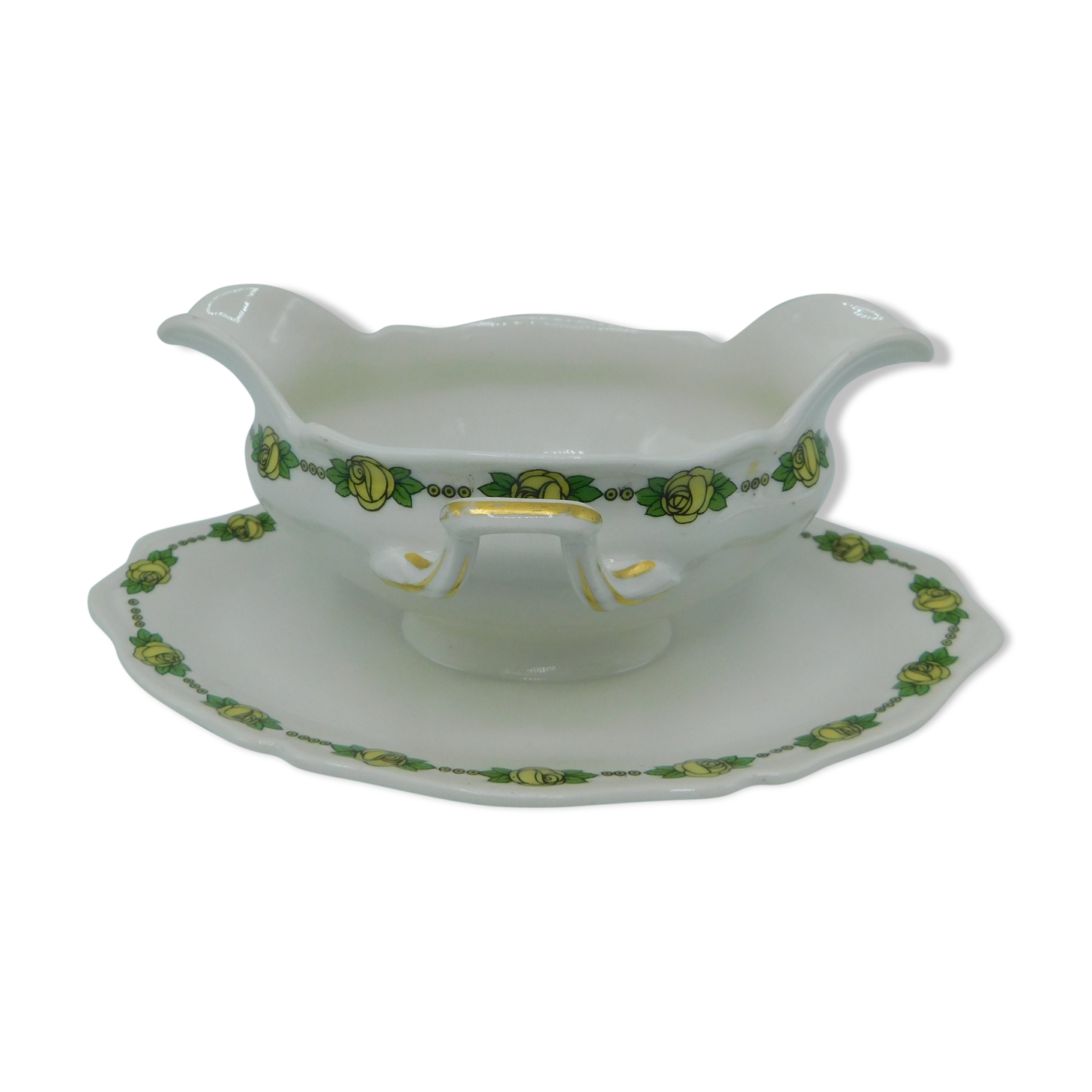 Limoges porcelain saucière - Martin Charles