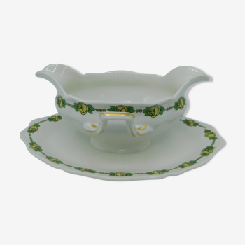 Saucière en porcelaine de Limoges Martin Charles