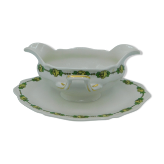 Limoges porcelain saucière - Martin Charles