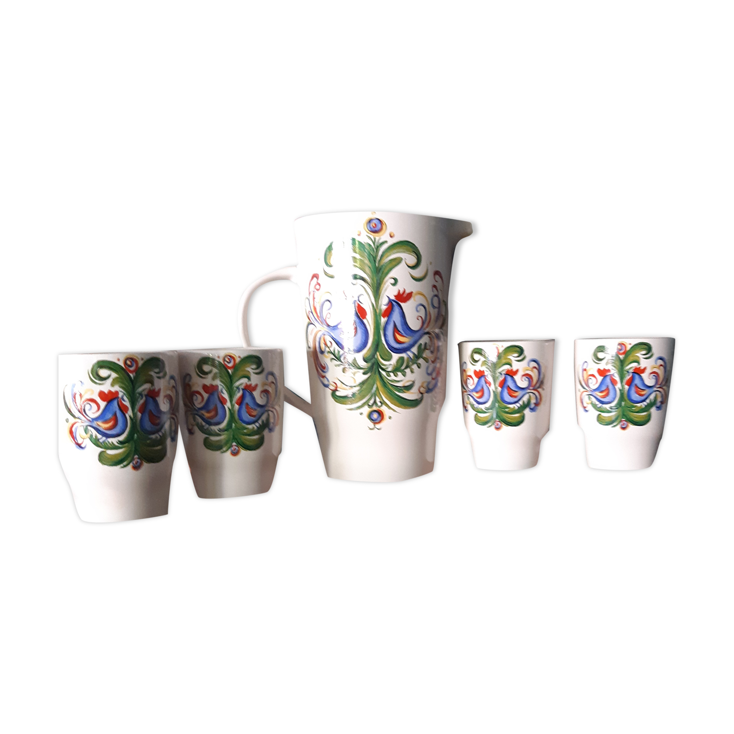 Service carafe vintage glasses villeroy boch