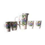 Service carafe vintage glasses villeroy boch