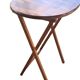 Oval teak wooden folding boat table 1970 Wooden side table sold individually