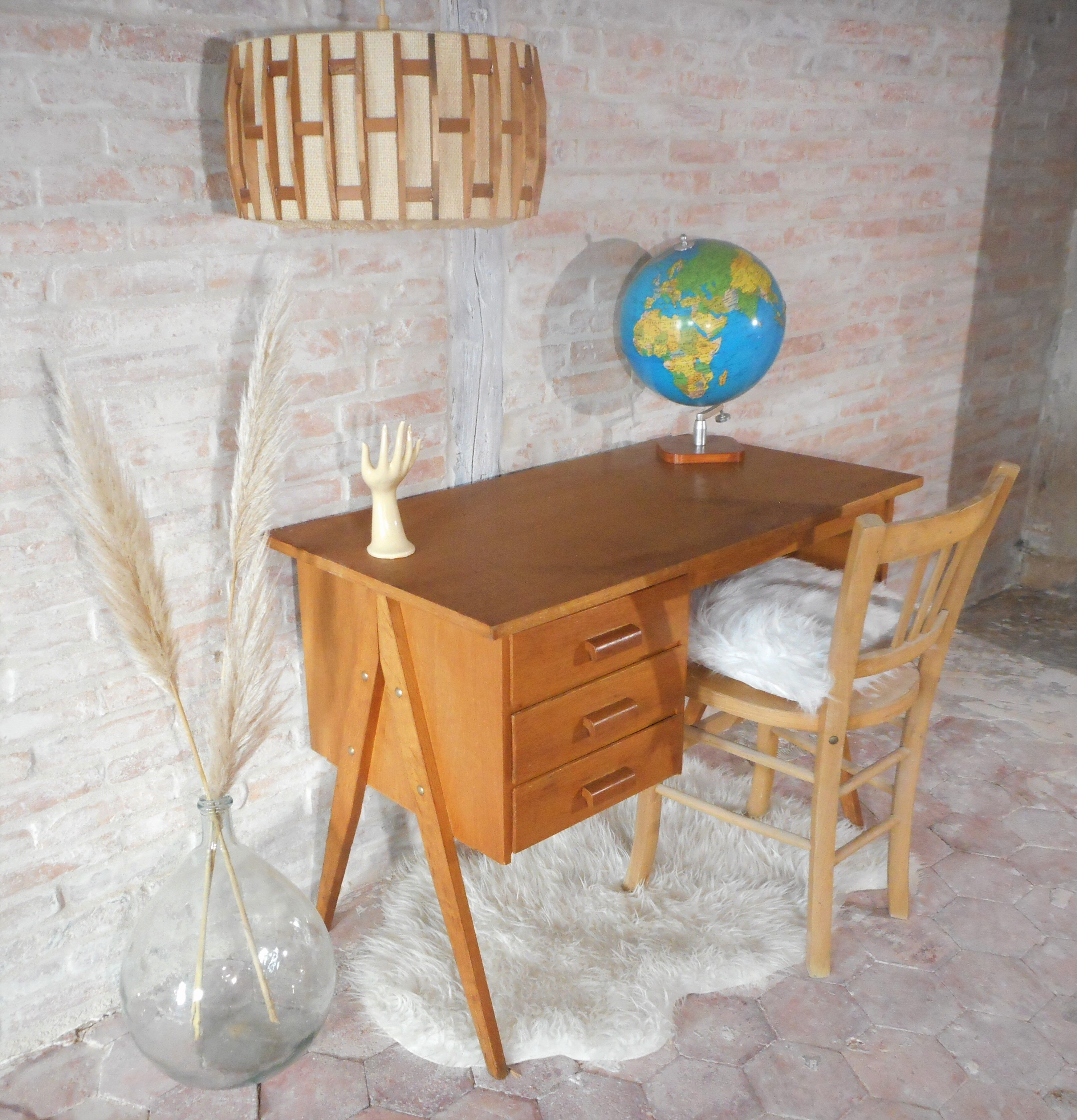 Bureau pieds compas