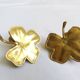 Bougeoirs fleur trefle en  laiton