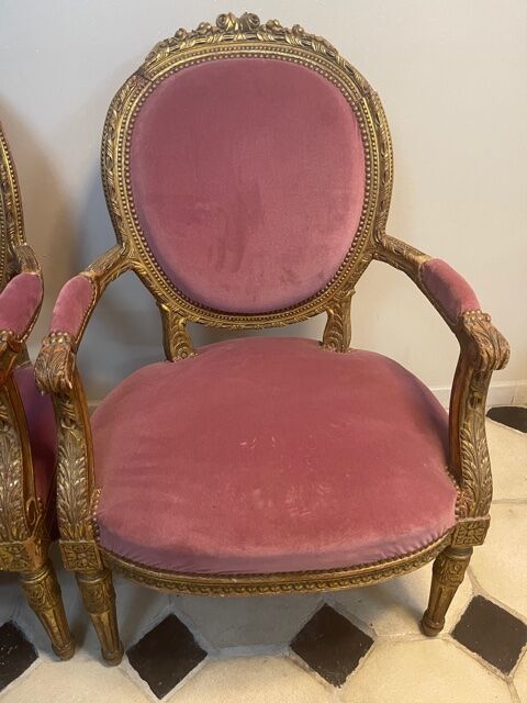 Pair of armchairs Louis XVI style Napoleon III