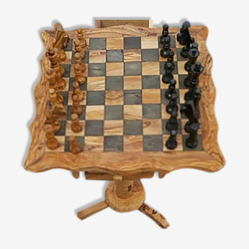 table chess games made of olive wood
