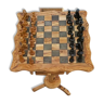 Table jeux d'échecs en bois d'olivier