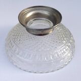 Glass and metal fruit bowl on pedestal, 1930s