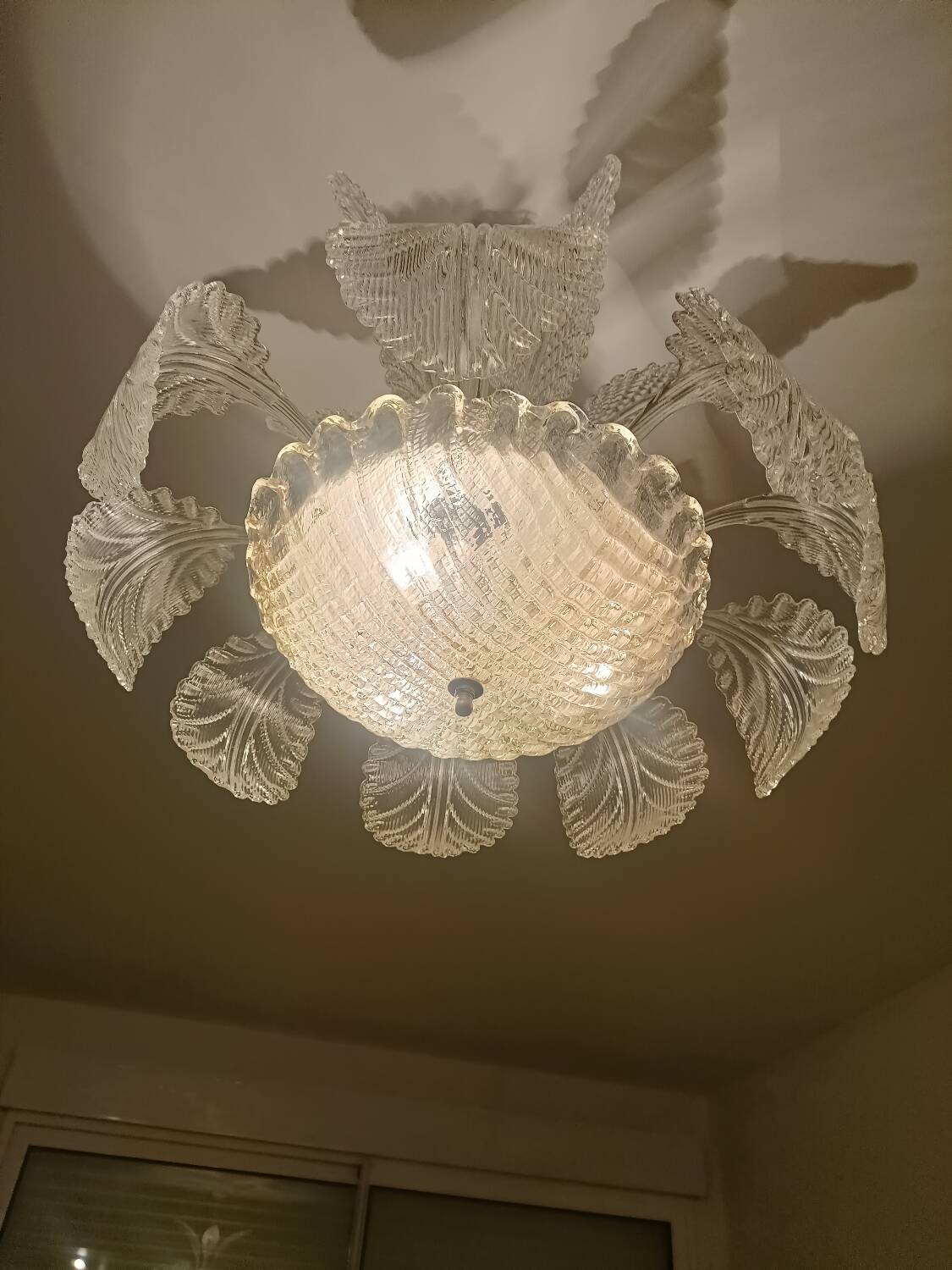 Murano glass pendant chandelier