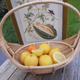 Vintage wicker fruit basket