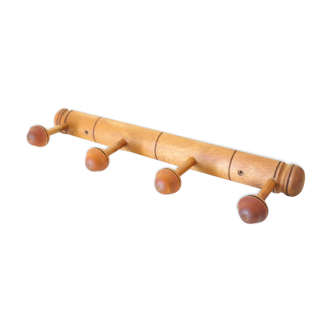Vintage bamboo-style wooden patère