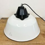 Enamel and cast iron industrial pendant light 1960s
