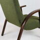 Olive Green Boucle Armchair design by Lejkowski – Leśniewski, 1970s