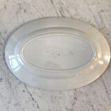 Plat ovale turquoise et doré ancien