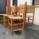Suite de 6 chaises paillées années 70-80