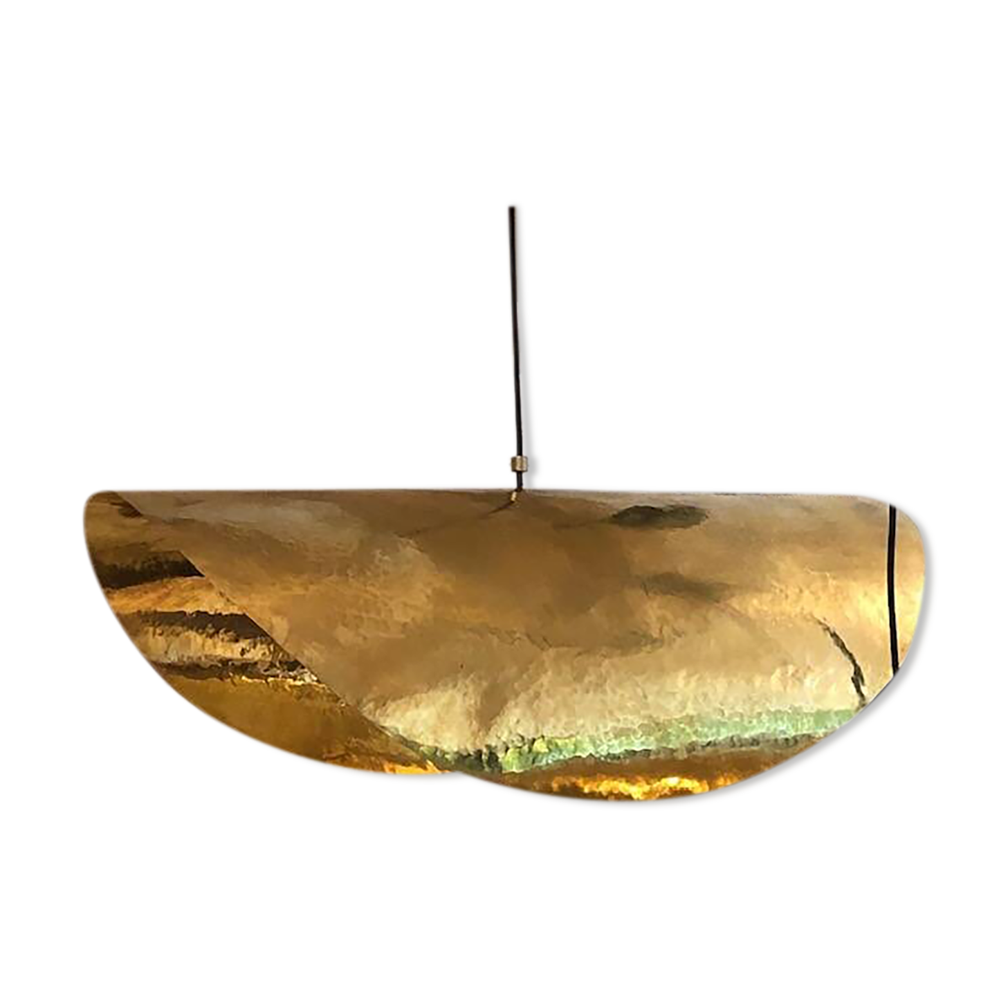 Hammered brass light fixture 40cm