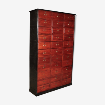 French Mahogany Lockers / Filing Cabinet