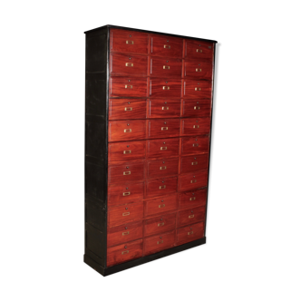 French Mahogany Lockers / Filing Cabinet