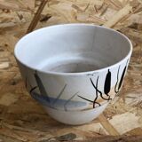 Lot 3 old caches pot milet sevres ceramic decoration reeds vintage