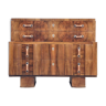 Art deco italian chest of drawers in walnut burl 1930