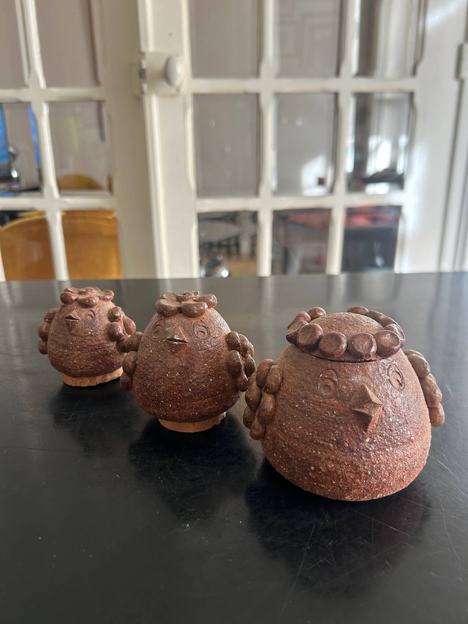 terracotta salt and pepper shaker birds