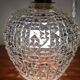 Pyramid relief pressed glass tulip light fixture — 1960s/70s