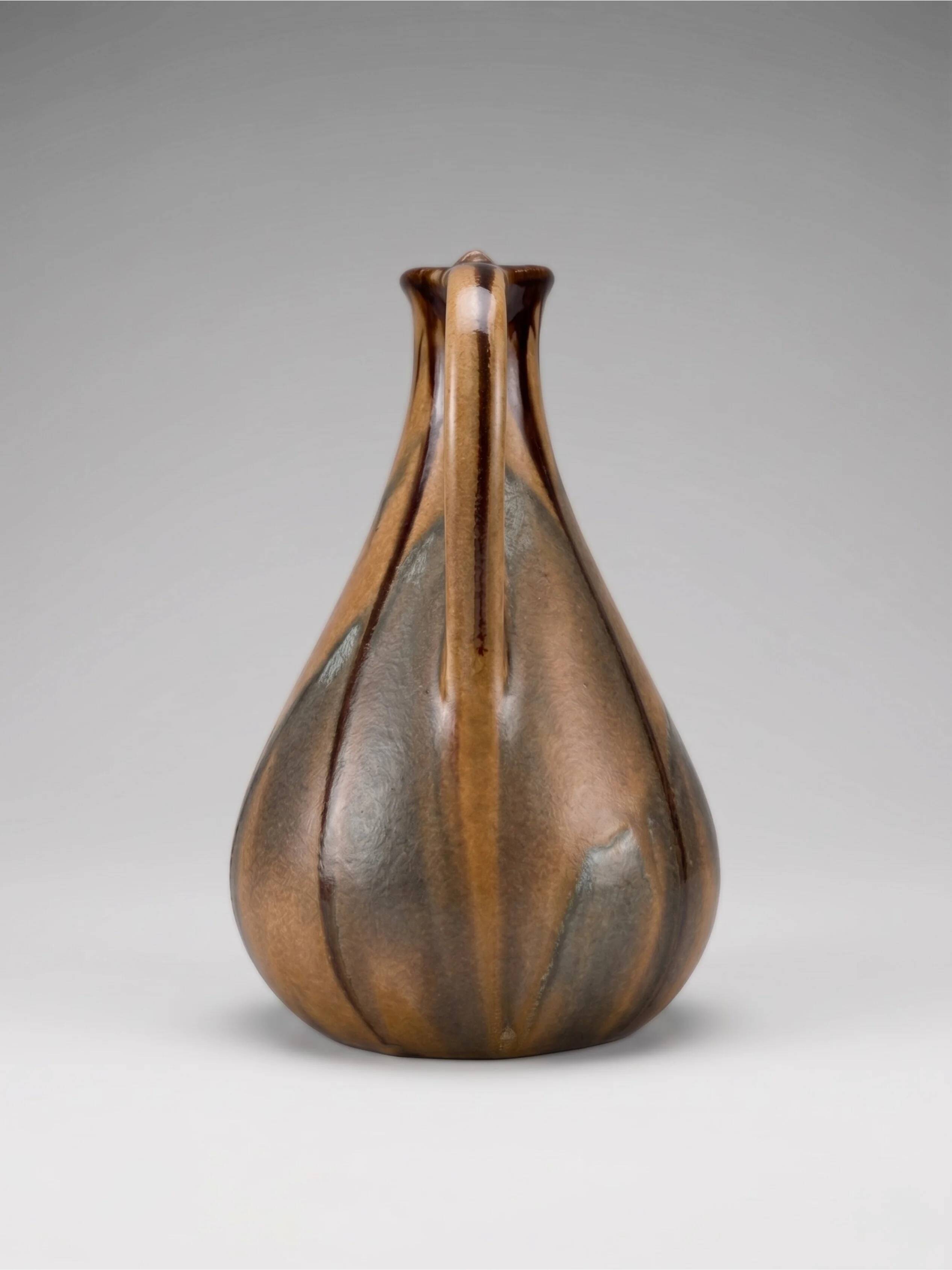 Modernist ceramic enamelled vase pitcher – Thulin Faience, Belgium – model 199 – 1930s/50s