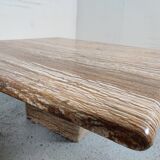 Vintage Italian travertine coffee table, 70s