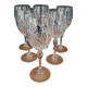 Crystal wine glasses with petal decoration