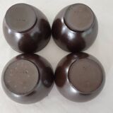 Set of 4 ceramic bowls / ramekins signed Turgis