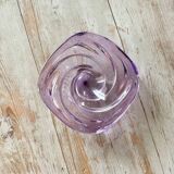 Cendrier en verre violet