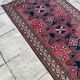 Tapis Lesghi vintage laine fait main – motifs géométriques étoile –Turquie