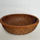 Woven straw basket