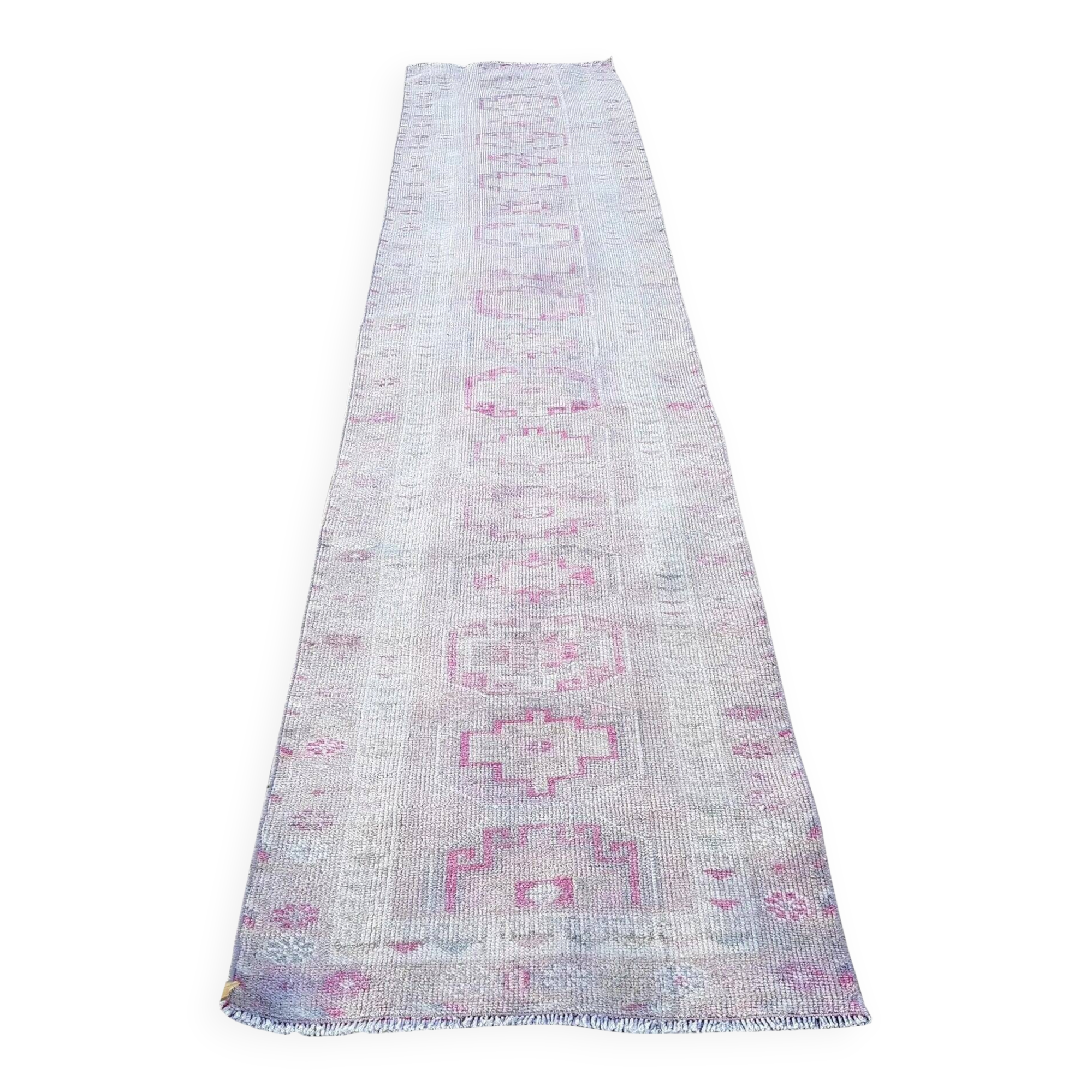 Vintage Turkish hallway rug 82x400 cm