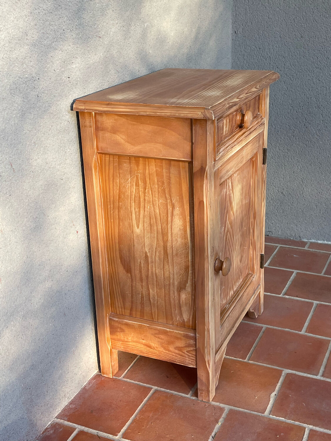 Vintage pine bedside table