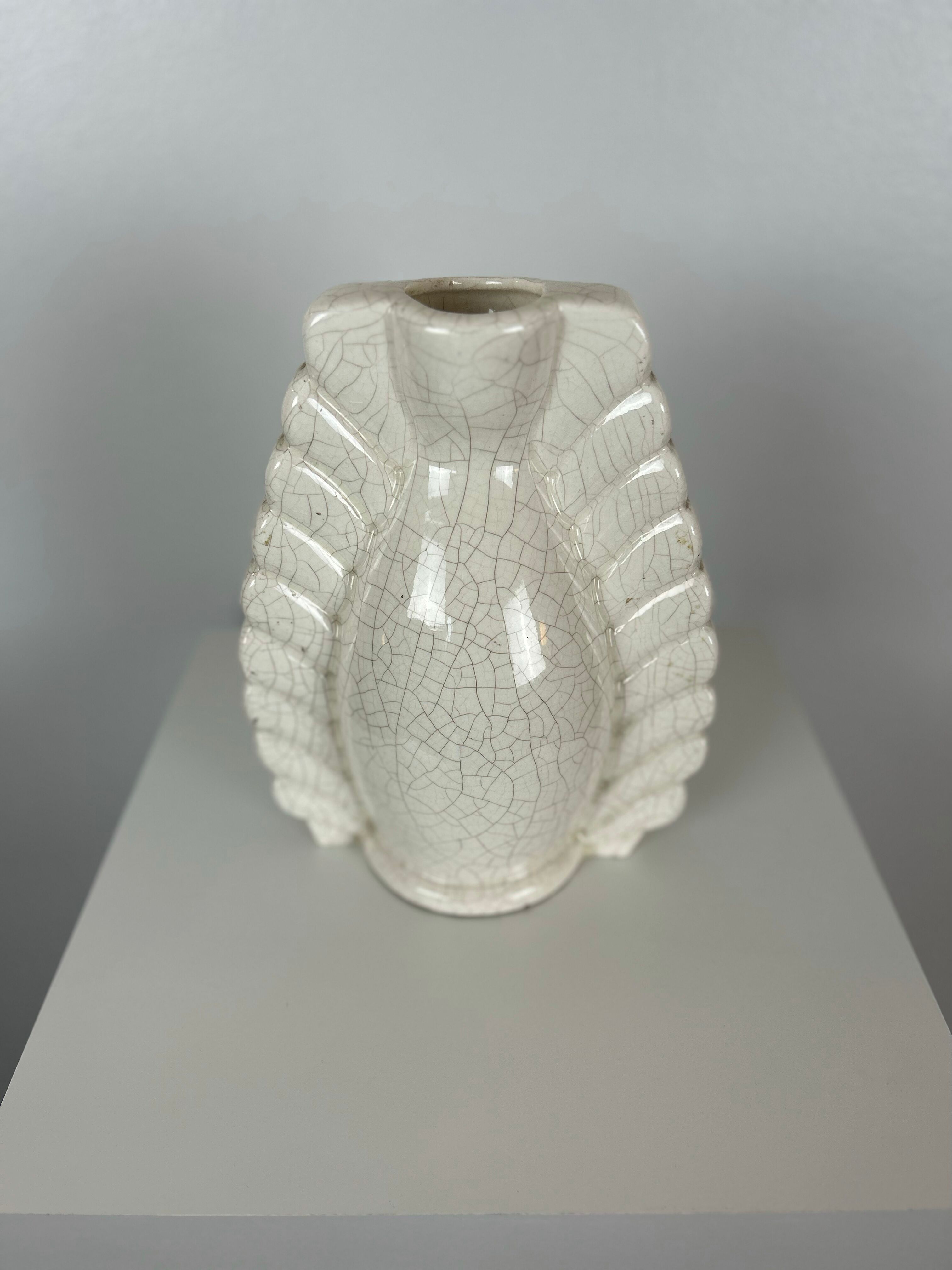 Vase en céramique et un petit vase Denbac en grès émaillé