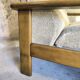Fauteuil vintage en bois et laine